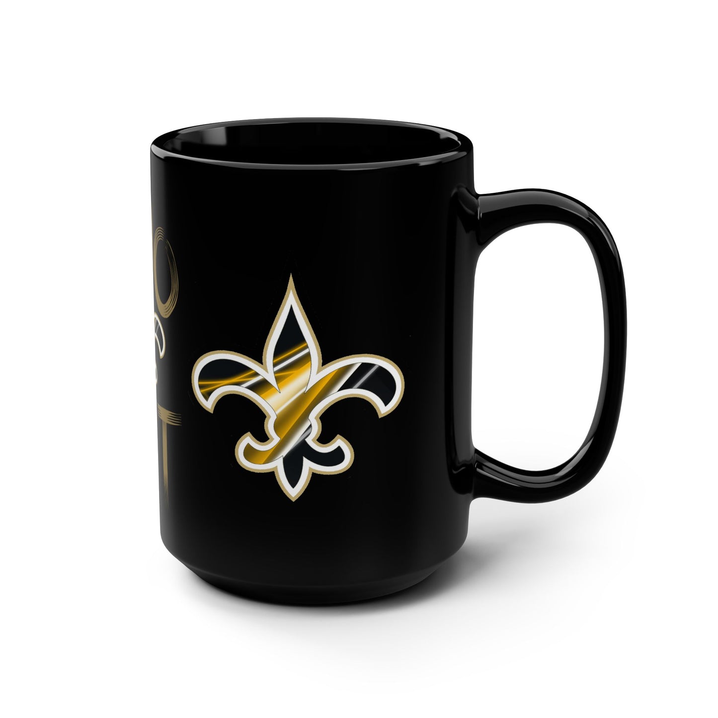 Who Dat Black Mug, 15oz